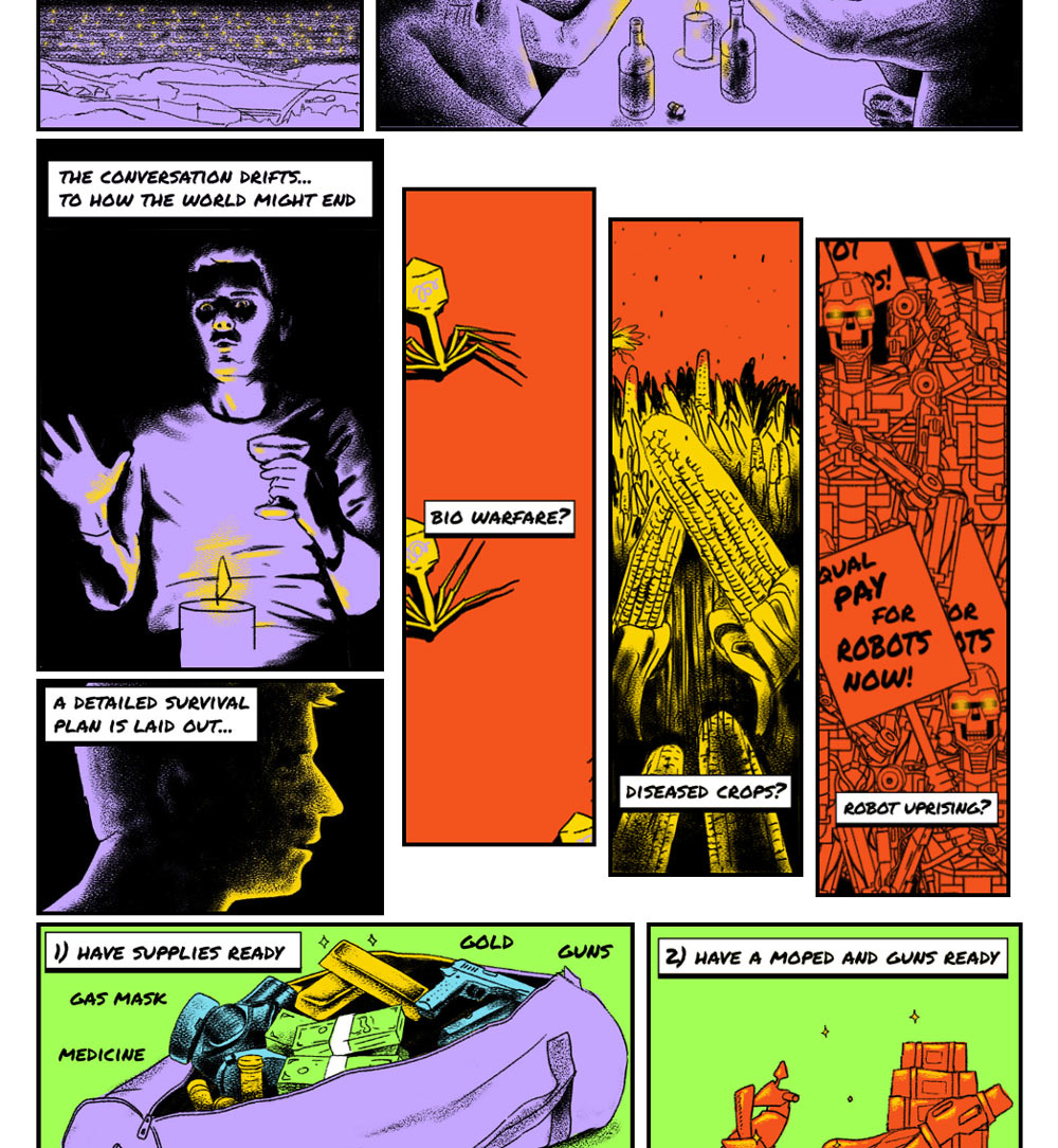 Doomsday prepper comic feature